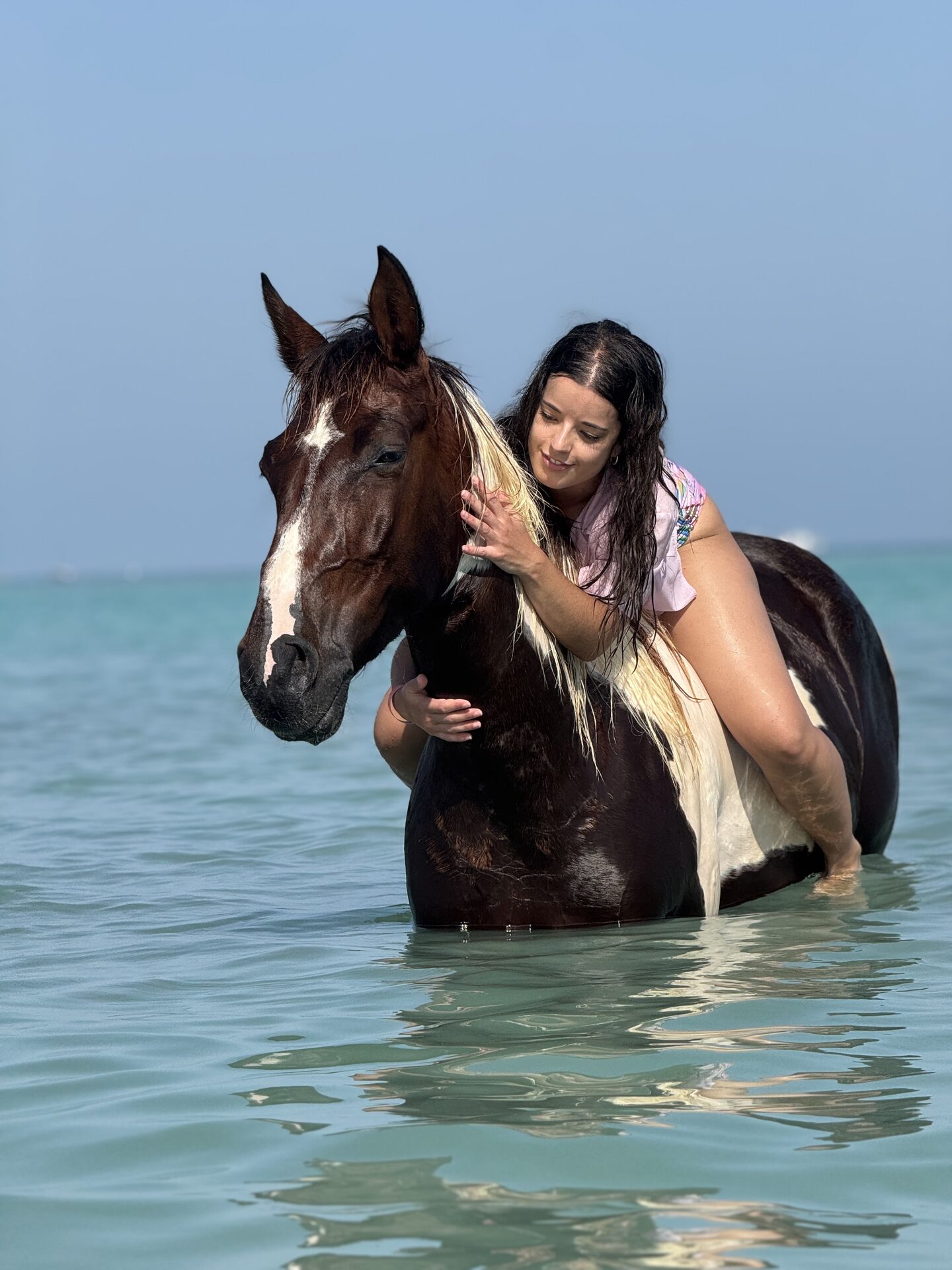 Conexión con caballo en el mar